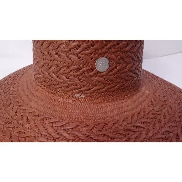 Veronica Beard FREYA taupe Redwood Mahogany Hat NWT 230 S/M - Picture 8 of 16